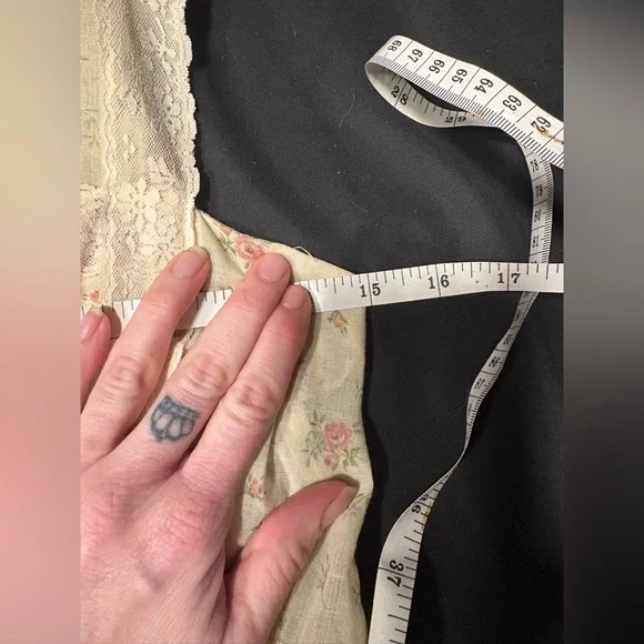 Vintage 70’s Cream Floral Gunne Sax Prairie Dress - Picture 7 of 8